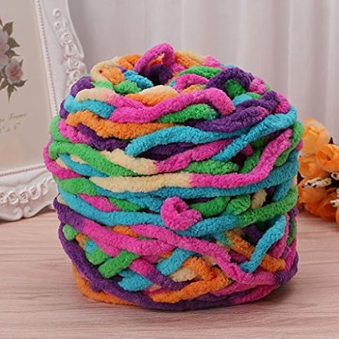 Storage Bag 100g/ball Chunky Wool for Knitting Crochet Hand Knitting Yarn Bulky Crochet Worested for Blanket DIY Craft Multicolour Cover