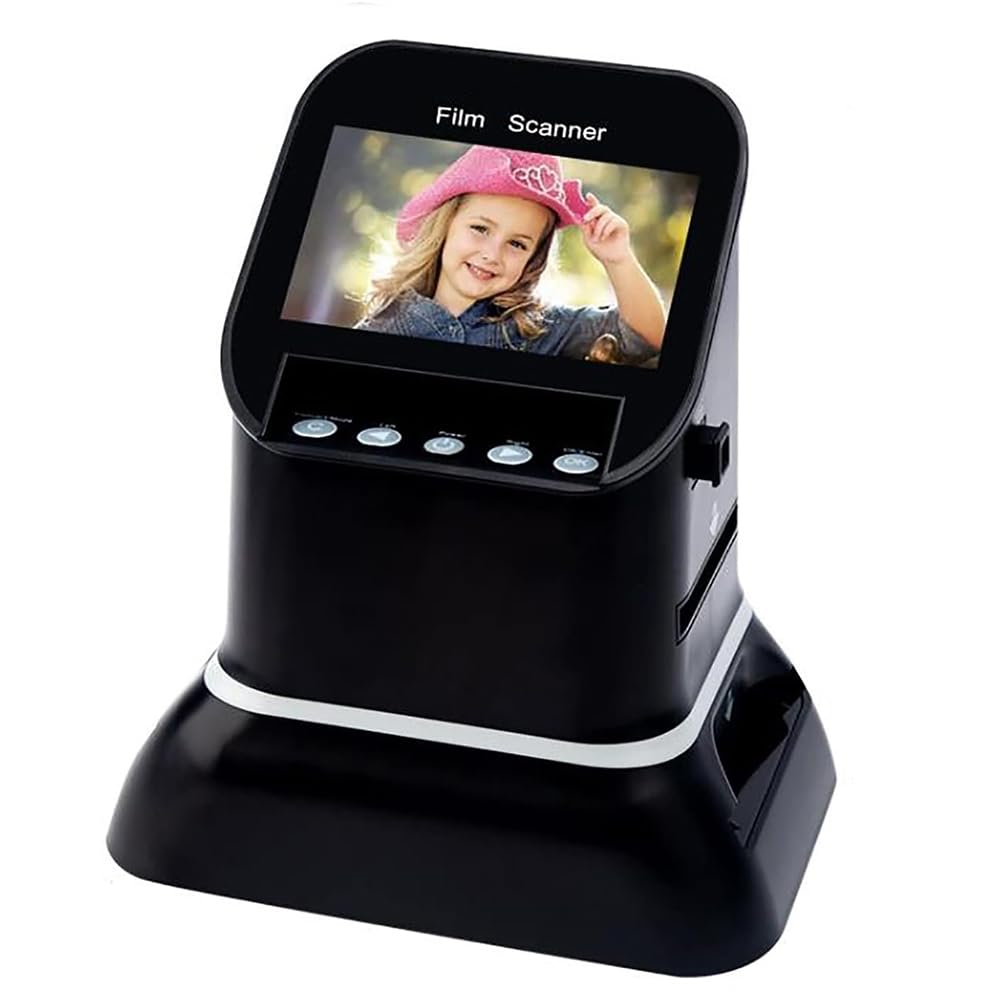 Scanner Portatili per pellicole, Scanner per Negativi e Diapositive, Scanner per pellicole ad Alta risoluzione 120, convertitore per pellicole da 4,3 Pollici
