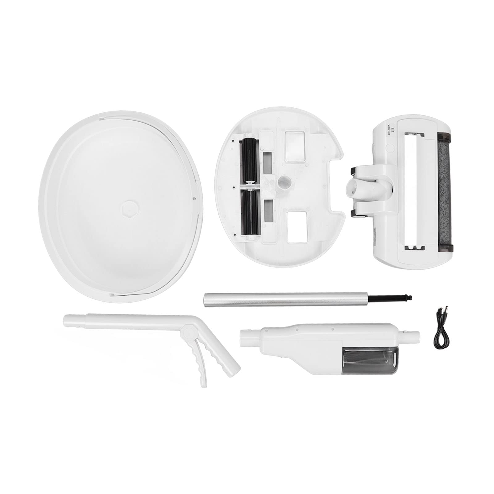 Trapeador Aspirador, Aspirador en Seco Húmedo 3 en 1 Lavadora de Pisos Inalámbrica con Trapeador Rodillo y Carga USB para Pisos del Hogar