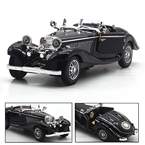 1:28 Scale Pullback Diecast Metal Antique Classic Model Cars Collectible Toy Gifts (Black,Length 6.5in/16.8cm) - Image 6