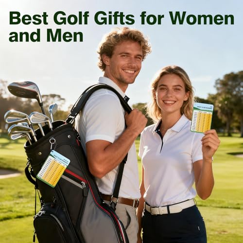 Image of 2 Pack Golf Club Distance Card, Waterproof Yardage Chart Card, Credit Card Size and Easy Carry, Quick Reference Guide with Clip, Golf Bag Accessories for Men Women Golfers | Durable、Hassle-Free、Pocket-Sized、Great Gift