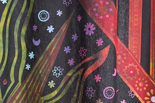 Bless International BLESSIWC001 Beautiful Indian Bohemian Psychedelic Hippie Burning Sun Window Curtain Panels thumb #5