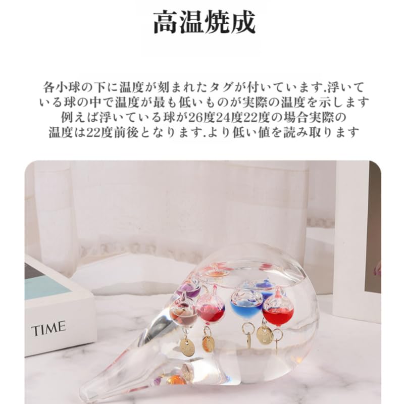 Amazon.co.jp: しずく型 温度計 マルチカラー ガラスフロート温度計