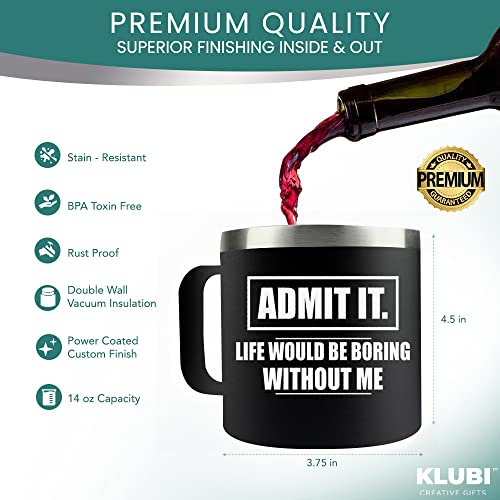 Funny Gift For Boyfriend Girlfriend - Coffee Tumbler Mug 14Oz Black - Funny Unique Gift For Him, Wife, Husband, Partner, Dad, Boyfriend Or Girlfriend, Coworker, Men, Anniversary #TOP6