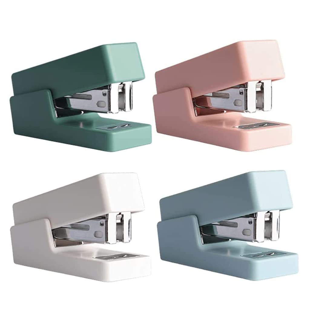 fhda Mini grapadoras de Escritorio, Grapadora sin Esfuerzo de Oficina, Grapadora de Escritorio portátil con Capacidad para 20 Hojas, Compatible con Accesorios de Escritorio para aulas