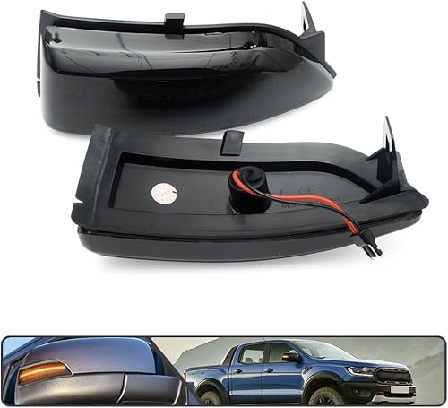 Miniatura 7 de 2 luces LED de marcador de espejo lateral dinámico secuencial ámbar para Ford Ranger Lariat 2019 2020 2021 2022 2023 intermitente lateral