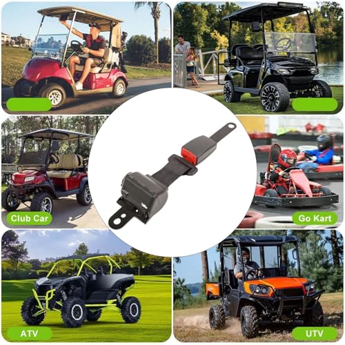 Ejoyous Sicherheitsgurt Traktor, 2 Punkt Auto Beckengurt Verstellbarer bis 104.14cm Gabelstapler Anschnallgurt, für Clubauto Go-Kart LKW UTV Buggys, Gabelstapler