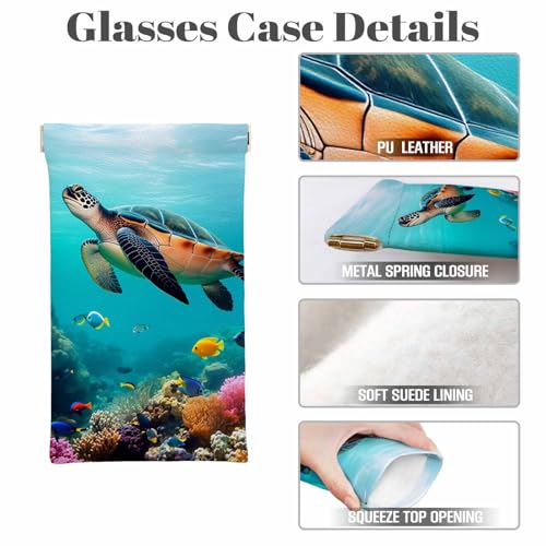 Image of Ocean Beach Glasses Case, Sunglasses Organizer Eyeglasses Case Glasses Cases Pouch For Men Women