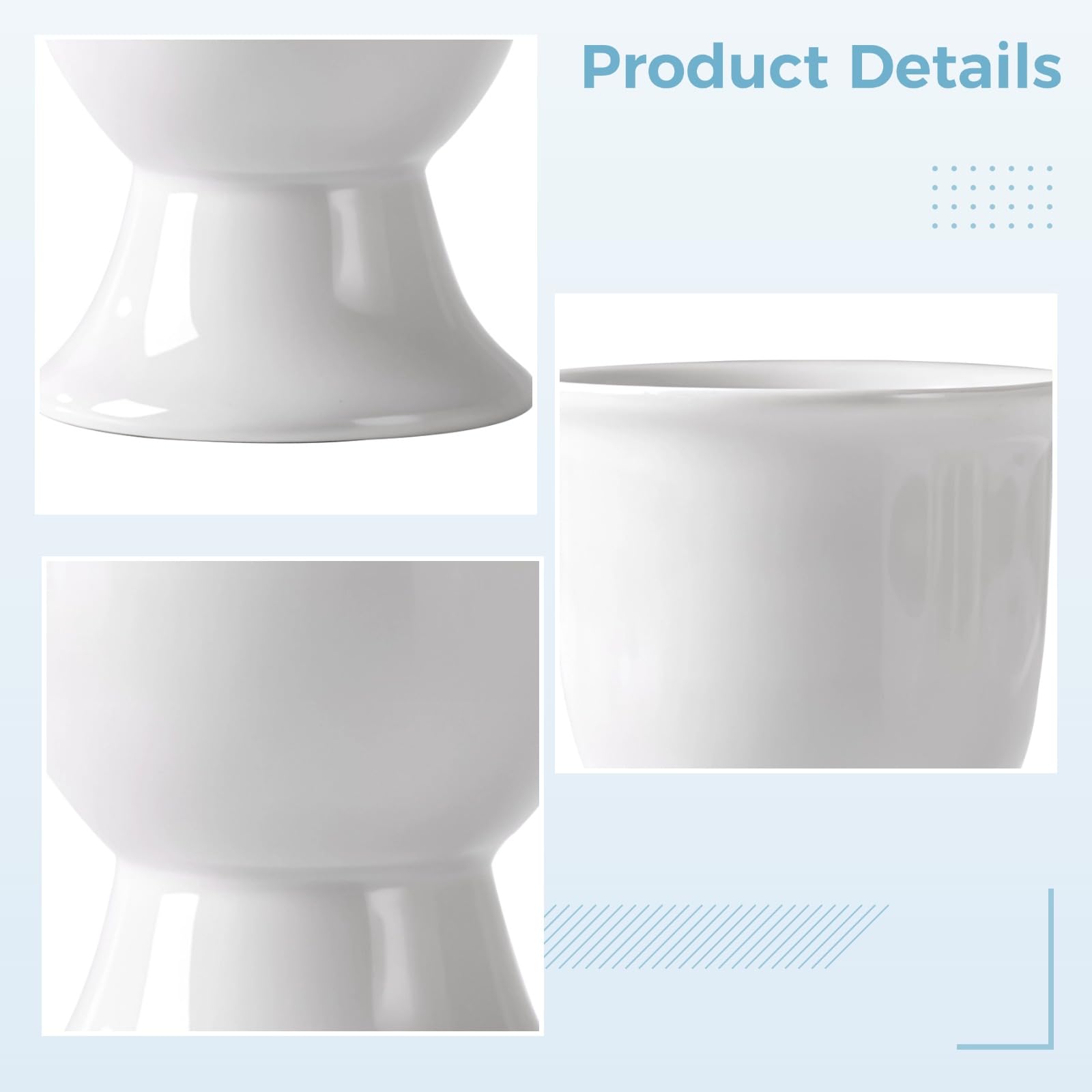 Lot de 6 coquetiers en céramique, coquetiers blancs décoratifs pour Pâques, usage multiple pour œufs ou petits verres, surface lisse, usage prolongé, compatible lave-vaisselle