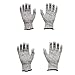 JZK 2 Pares guantes anticortes, guantes anti cortes de protección nivel 5, guantes resistentes a cortes, guantes de trabajo de seguridad anti corte para cuchillos de cocina talla de madera (M y XL)
