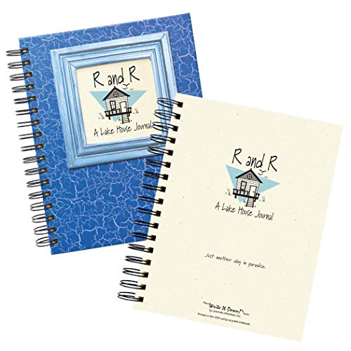 Journals Unlimited"Write It Down!" Series Guided Journal, R And R, A Lake House Journal, With A Blue Hard Cover, Made Of Recycled Materials, 7.5"X 9" #TOP1