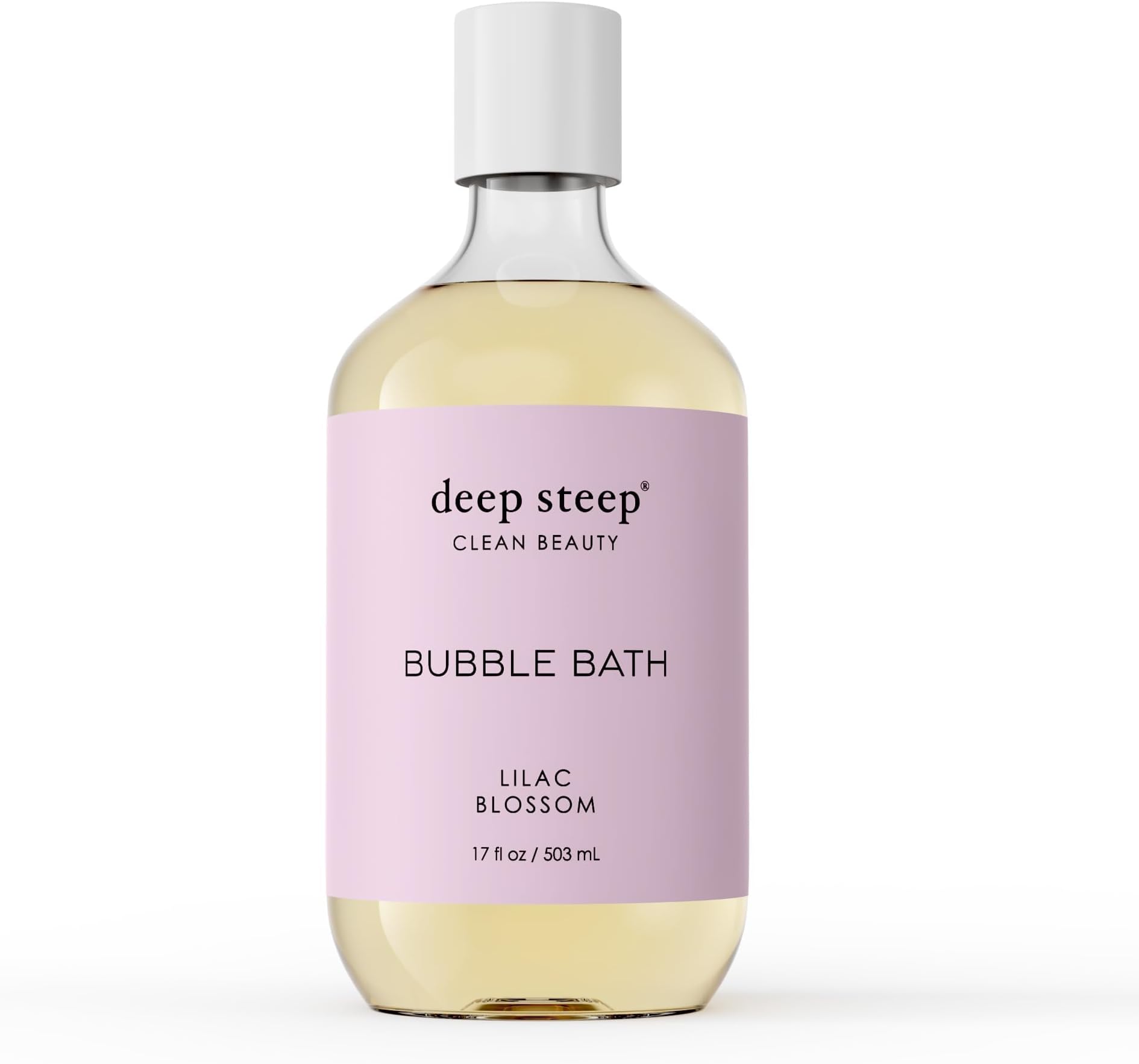 Lilac Blossom Bubble Bath for Women, Hypoallergenic, Clinically Tested, Clean Formula for Sensitive Skin, Sulfate-Free, 17 fl oz Bottle, Essential Bath Accessories