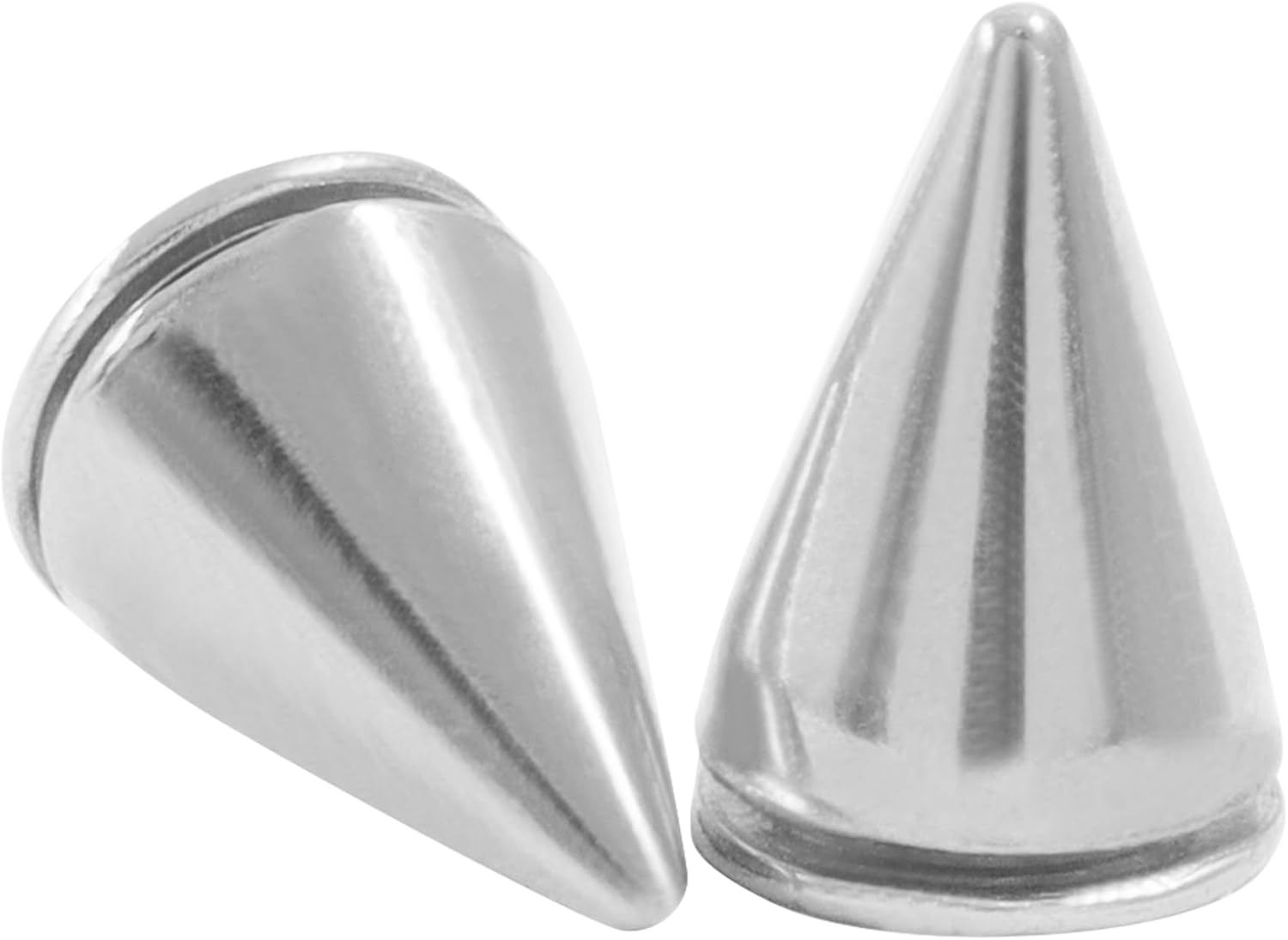 BokWin 100 Pack 10mm Metal Cone Spikes Screwback Studs - DIY Leathercraft Decoration Kit for Punk Rock Style Clothing, Shoes, Belts, Bags & Accessories（Silver） - Image 4