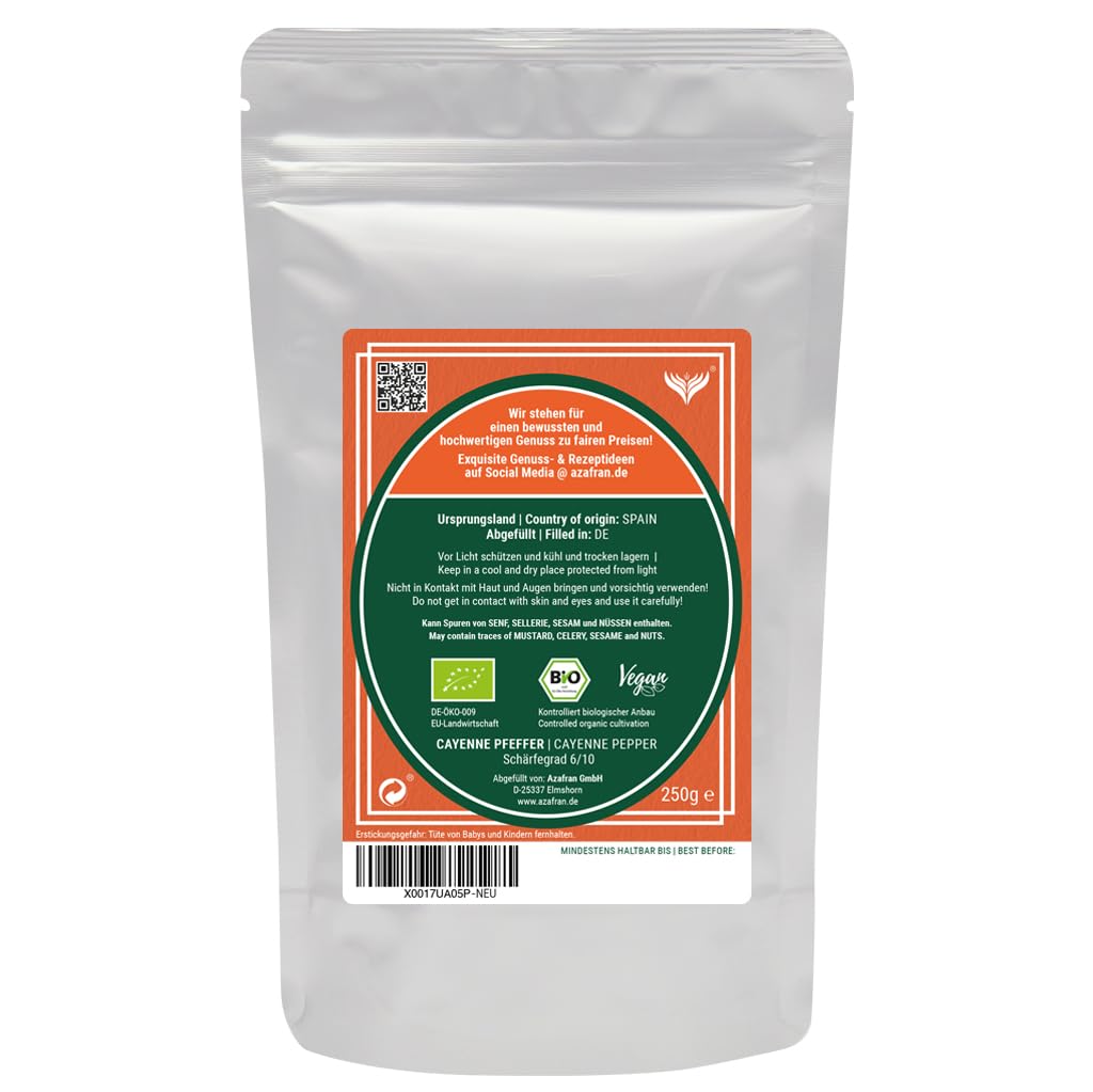 Azafran BIO Cayennepfeffer als Pulver gemahlen 1kg