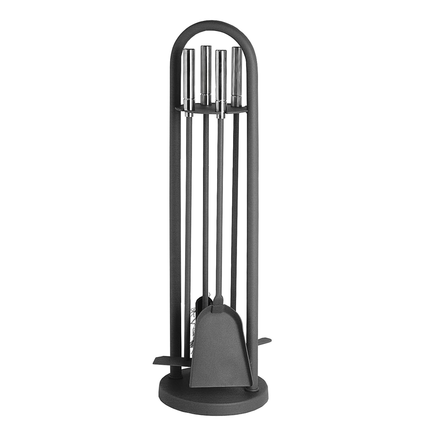 raik 21.02.125.2 Kaminbesteck, 4-teilig, anthrazit beschichtet, 70cm
