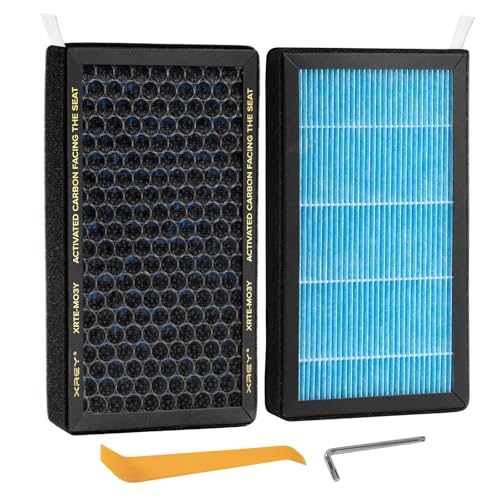 Filtro de aire de cabina para Tesla Model 3 y Y, pack de 2 repuestos HEPA con carbón activado