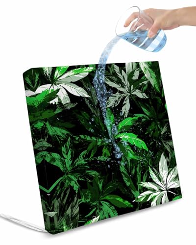 2 Pack Green Leaves Waterproof Cushion Covers with Ties, Outdoor Patio Chaise Lounge Chair Seat Cushion Slip Covers Replacement(Only Cover) Tropical Plant Monochrome Nature Scenery 24