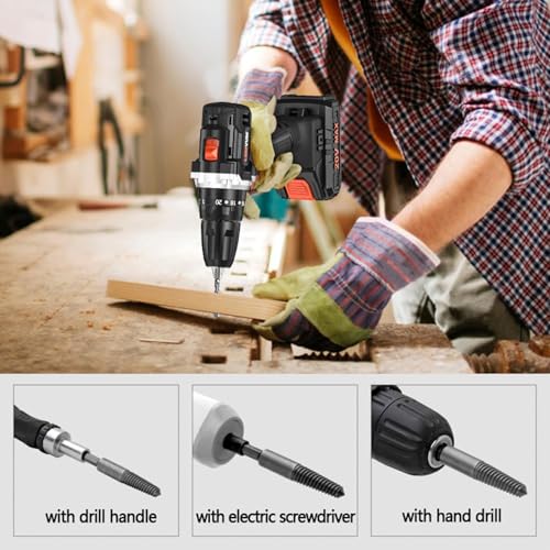 1/4 Hex Shank Easy Out Bolt Extractor beschädigte Schraubenentferner Set, 1#, 2#, 3#, 4#, 5# Größen, Doppelkopf Design, Hochgeschwindigkeitsstahl, Schraubenentferner Set