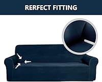 Vista 3 de Golden Quality Bedding 2 fundas para sofá y sofá biplaza elásticas en 4 direcciones para adaptarse a la funda protector de muebles con espumas