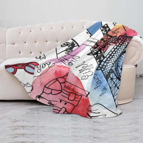 Couverture polaire en microfibre légère 150x200 cm pour lit et canapé - 5
