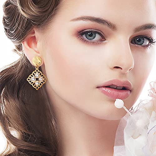 50 Pieces Flat Round Ear Studs Earring Posts With Loop Hole Coin Jewelry 13.0 Mm Gold Plated Disc Charms Earring For Diy Earrings Craft Making Supplies For Women Girls (Kc Gold) #TOP4