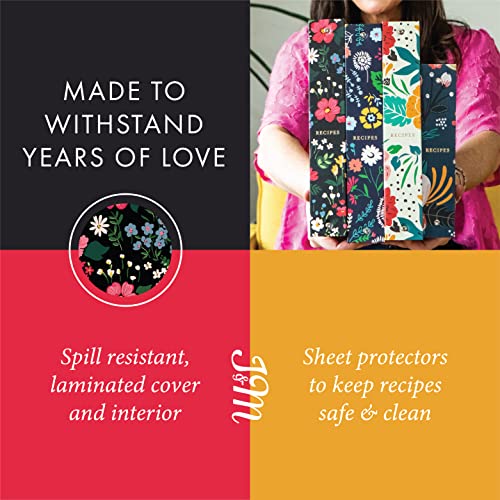 Jot & Mark Recipe 3 Ring Binder 8.5X11 | Full-Page With Clear Protective Sleeves To Write In Your Own Recipes And Color Printing Paper For Family Recipes #TOP2