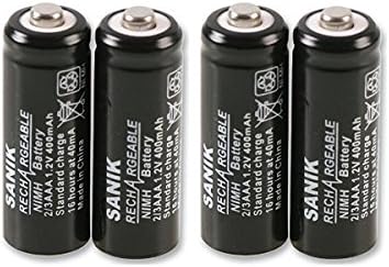 Original Sanikยฎ Rechargeable 2/3AAA 400mAh 1.2V NiMH Cordless Phone Batteries For iDECT X1 & iDECT X1i Telephones and Solar Lights(4 Pack)