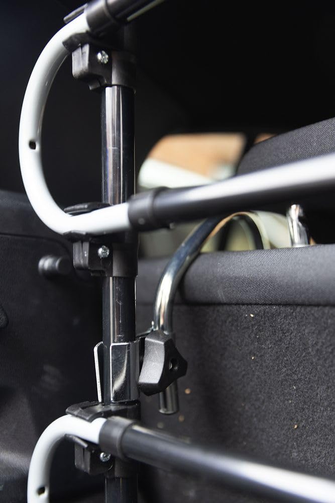 Start Griglia Divisoria Baule Auto per Cani, Regolabile in Altezza e Larghezza,Sicura per Trasportare Animali Domestici, Resistente Metallo, Facile da Installare per SUV, Station Wagon e Utilitarie