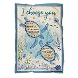 MUCHNEE Couples Blanket 60x50in, Valentine Fleece Blanket, Anniversary Wedding Gifts for Couple Newlywed, Birthday Present for Sofa Couch Bed Travel, Romantic Gift for Him Her Wife Husband