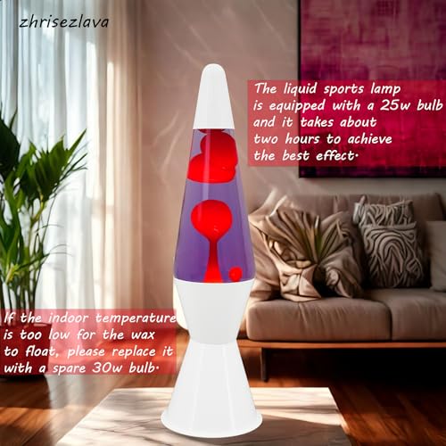 Image of Liquid Motion Lamps, Purple Liquid with red Wax Magma lamp for Adults, Night Light Home Decor for Bedroom Decor Adults Girls Boys Gifts Offices Camps