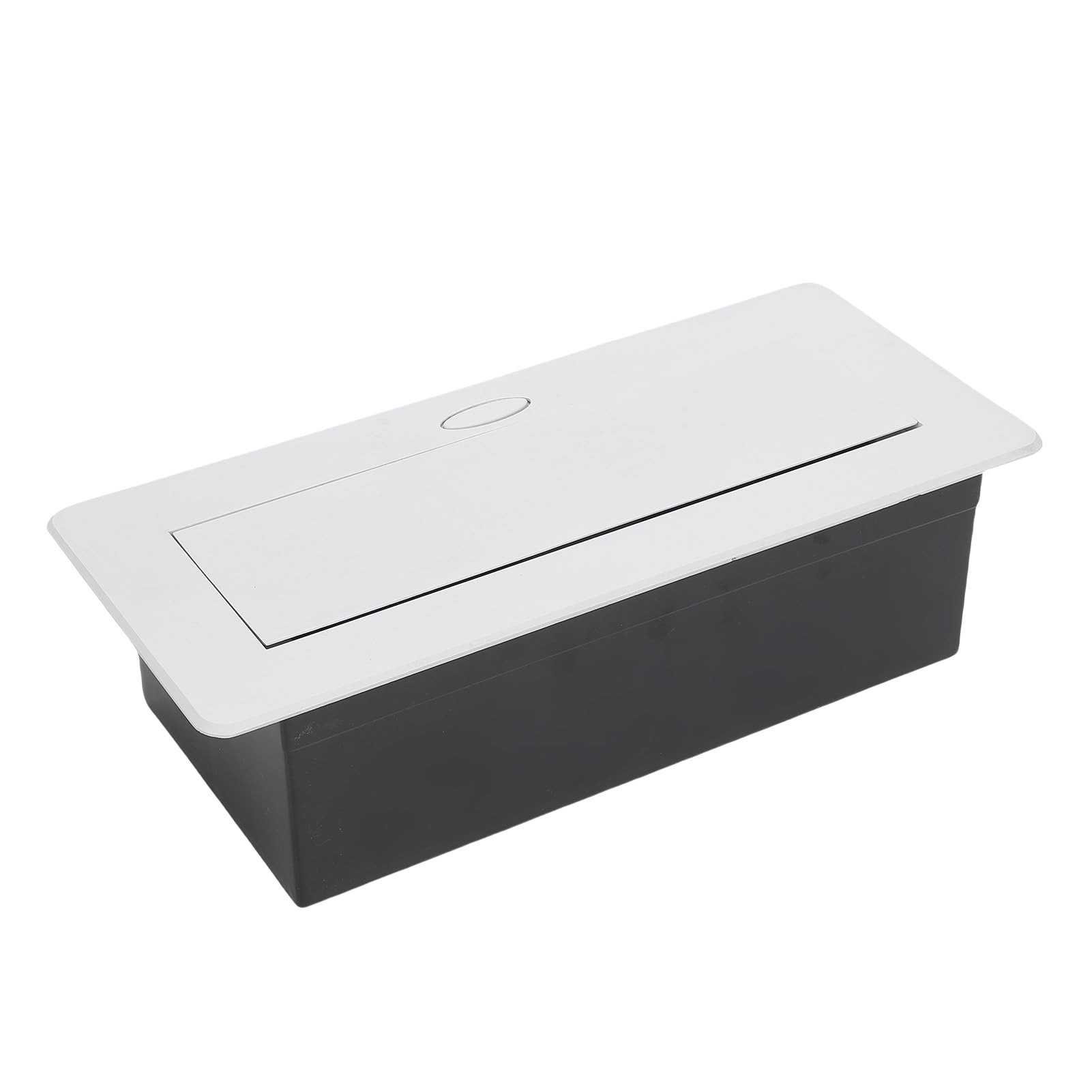 Scatola di Derivazione da Incasso da Tavolo Resistente All'acqua Hub di Alimentazione Sicuro per Ufficio Sala Riunioni Presa da Bancone 2 Fori Fori USB Tipo C, Bianco