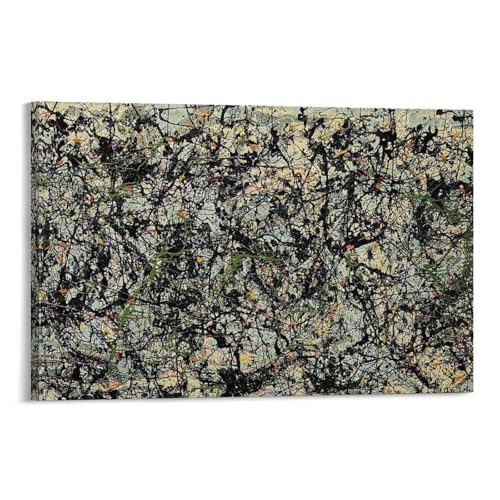 Peinture Jackson Pollock Convergence décor de salon chic