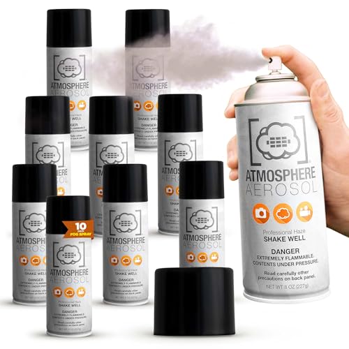 10 Pack Atmosphere Aerosol Haze/Fog Spray for Photography - Safe & Portable Mini...