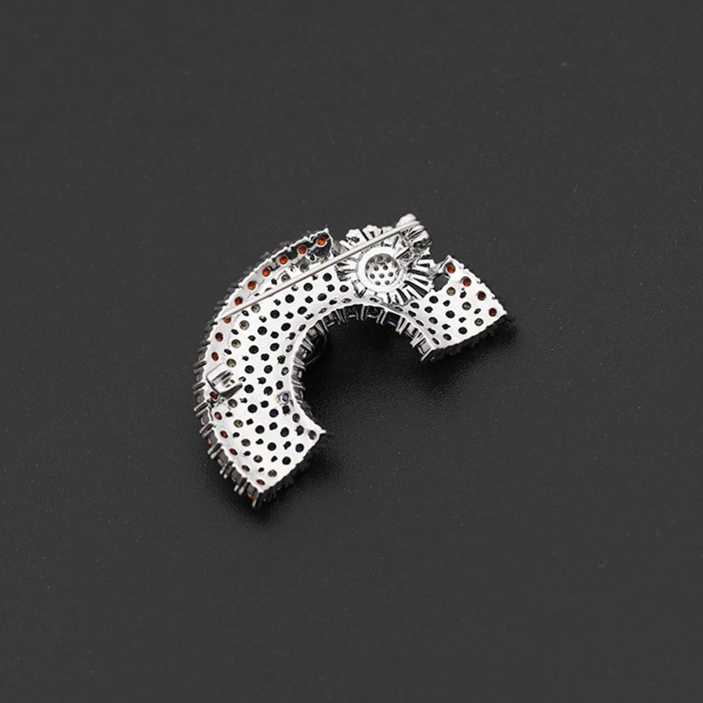 1pc Rainbow Clip Crystal Pin Brooch for Friends Women Clothes Skirt Scarf Decoration