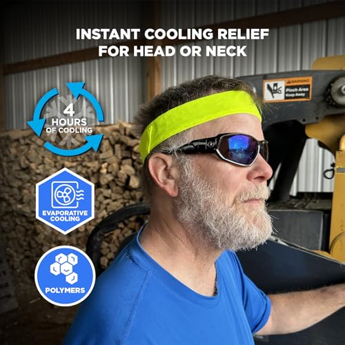 Image of Ergodyne Chill Its 6705 Cooling Bandana, Evaporative Polymer Crystals for Cooling Relief, Quick and Secure Fit