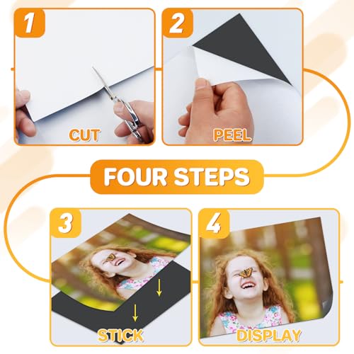 image for FINDMAG Magnetic Adhesive Sheets, 40PCS Magnetic Tape, Flexible Magnet