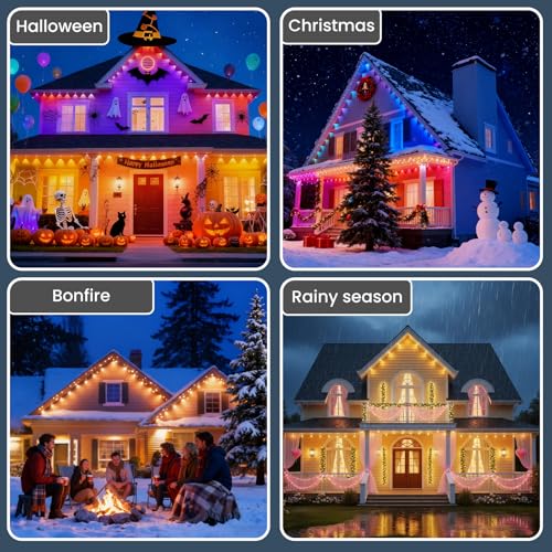 Luces exteriores permanentes 30M 60 LED RGBIC miniatura 5