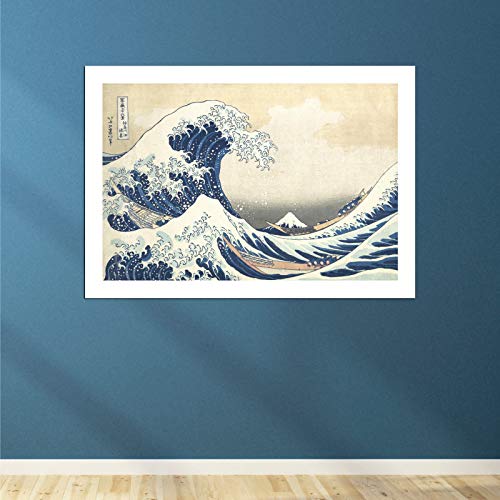 Affiche encadrée Katsushika Hokusai La Grande Vague de Kanagawa taille M Spiffing Prints - 4
