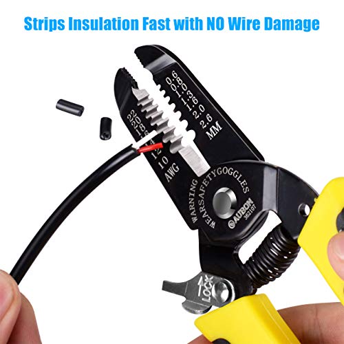ZUZUAN 2-Pack 10-22 AWG Wire Stripper, Wire Cutter, Gauge Stripper, Wire Stripping Tool and Multifunctional Hand Tool，Professional Handle Design And Refined Craftsmanship - Thumbnail 4