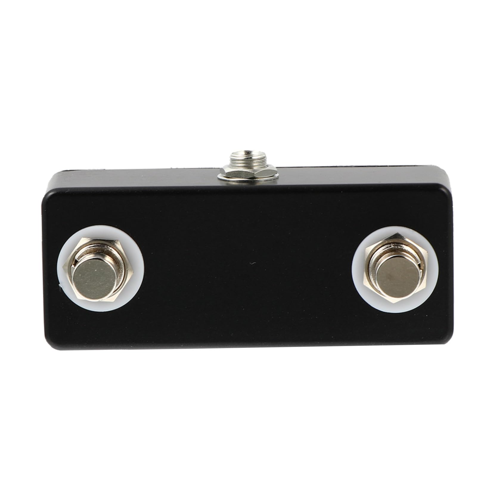 Footswitch per Effetto Chitarra Duale 2 Pezzi Jack 1/4 | Nero, Guscio Interamente Metallico e Leggero, Contatto Momentaneo Normalmente Aperto, Parti per Strumento Musicale