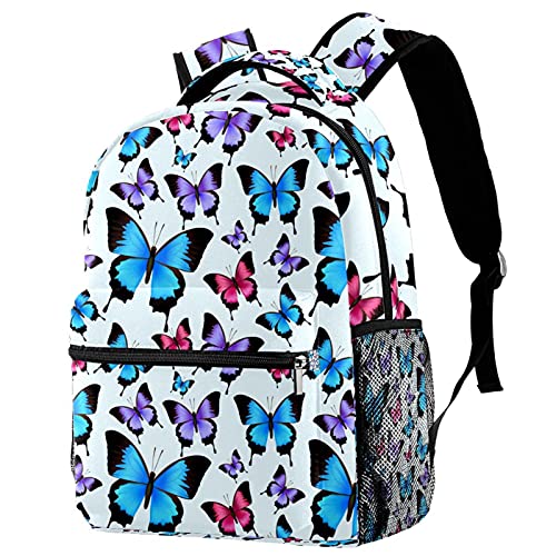 Sac à dos d'école mixte grand compartiment pc portable motif multicolore
