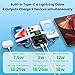 Magnetic Portable Charger for iPhone with Built-in Cable,10800mAh Wireless Power Bank for Magsafe Travel Essential,6-in-1 25W PD Fast Charging USB C Battery Pack for iPhone 17/16/15/14/13, Apple Watch
