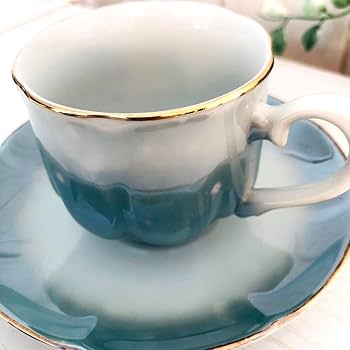 レア物！たち吉！コーヒーカップ5客&シュガー&ミルクポット！ Amazon.co.jp: カップ＆ソーサー 5客 アンティーク フランフラン風