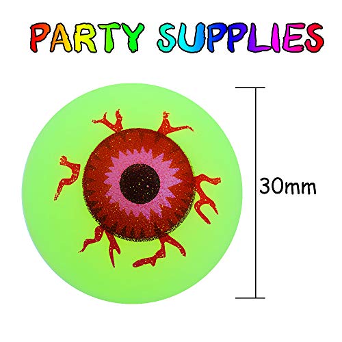 NEWBEA 72 Halloween Theme Designs Bouncing Balls - Glow in The Dark Bouncy Party Favors Supplies for Kids, Trick or Treating Goodie4