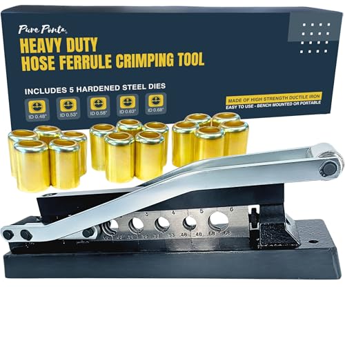 Pure Ponta Heavy Duty Ferrule Crimping Tool Air Hose...