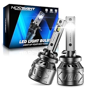 NOVSIGHT 880 LED Fog Light Bulbs – 6500K White 60W 13000LM Bright 899 885 893 LED Fog Lights, Plug and Play Fast Cooling Fog Light Bulbs Replacement, IP68 Waterproof, Pack of 2