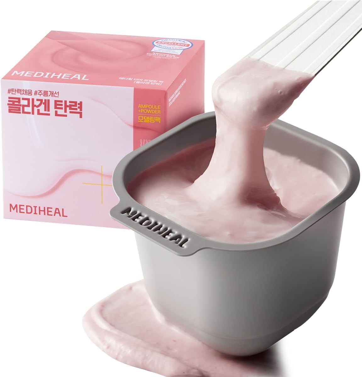 Mediheal Derma Modeling Pack Colllagen*2 - Modeling Mask for Filling Elasticity For Glowing Skin - Easy DIY Home Spa Kits, Hydrating Icy Jelly Mask For Skin Refreshment