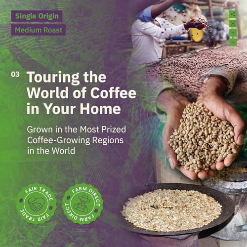 Café orgánico molido pack x6 2 oz de variedad única miniatura 4