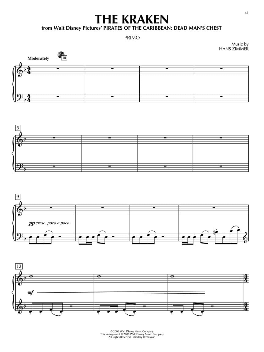 Pirates of the caribbean +cd: Piano Duet Play-Along Volume 19 Nfmc 2020-2024 Selection