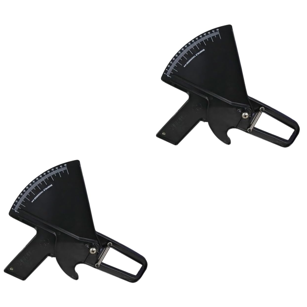 Mobestech 2pezzi Caliper Plicometro Per Misurazione Grasso Corporeo Tester Di Spessore Cutaneo Inossidabile Per Uomini e Donne Nero